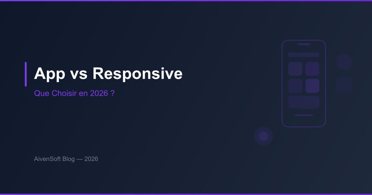 Application Mobile ou Site Responsive : Que Choisir en 2026 ?